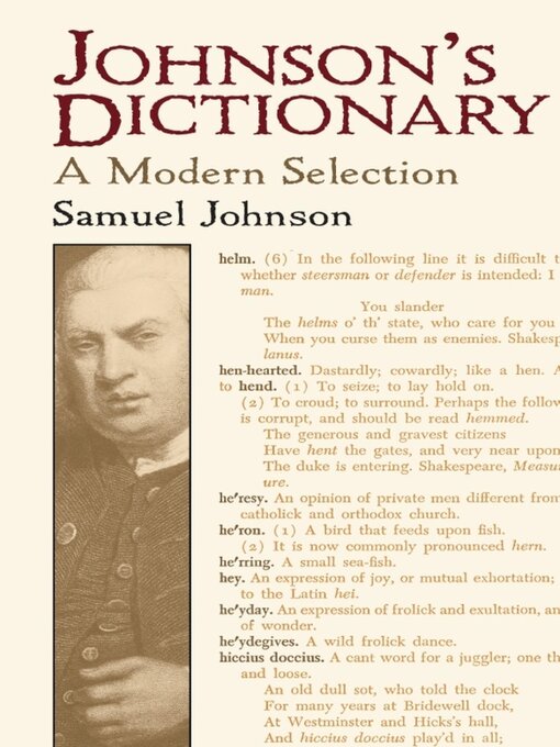 Title details for Johnson's Dictionary by Samuel Johnson - Available